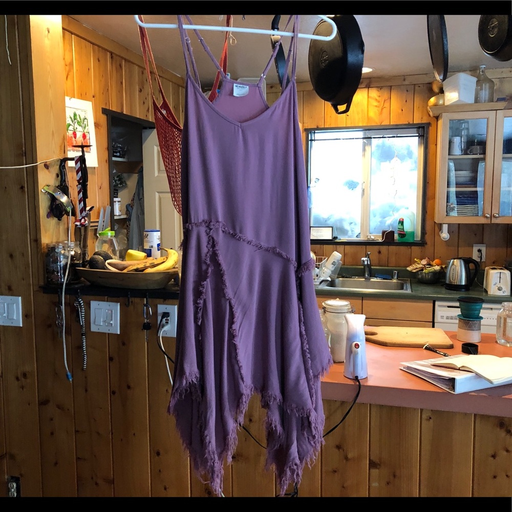 Free People Tattered Up Slip Dress in purple